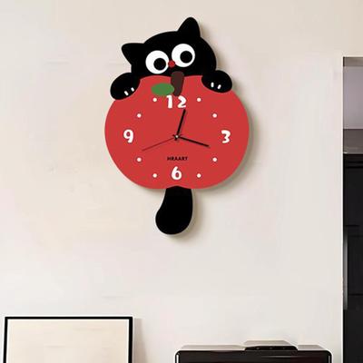 Wanduhr Ornament Vielseitig Niedlich Neuheit Stilvoll Dekorativ Leise Tickenlos für Küche