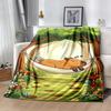1pc Cute Bear Watching Stars Blanket Comfortable Soft Lightweight All Season Multi Purpose Blanket Travel Camping Picnics Sofa Office bedroom Friends
