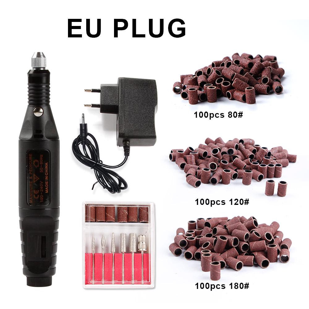 Mașină de găurit unghii Stilo electric pentru manichiură pedichiură 300 buc Benzi de șlefuit Aparatură pentru manichiură