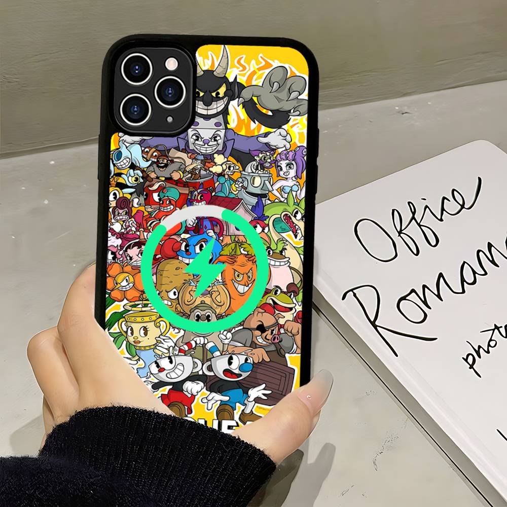 

C-Cuphead Classic Game For Magsafe Magnetic Wireless For IPhone 16 15 14 13 12 11 17 Pro Max Plus Phone Case iPhone 17