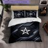 Morocco Football Pattern 3 Pieces Bedding Set Soft Microfiber Duvet Cover with Pillow Cases for Bedroom
