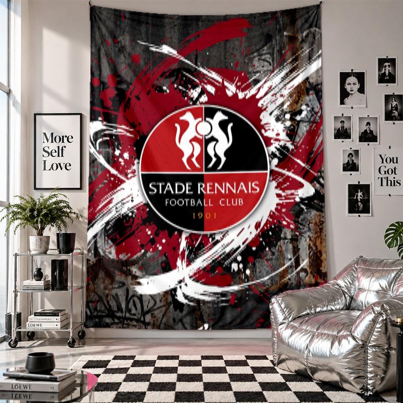 Stade Rennais FC Wall Tapestry Home Decor Wall Hanging Cloth for Bedroom Living Room Background