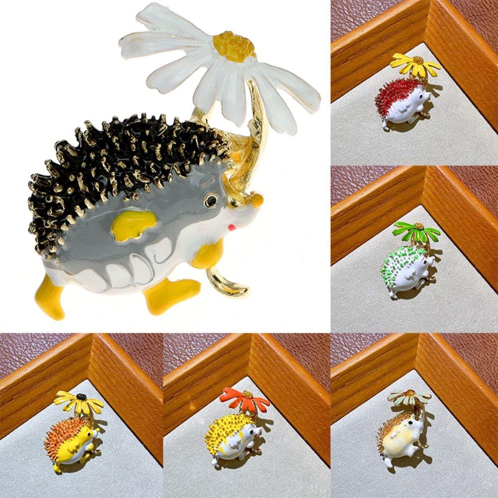 

Броши с изображением ромашки, цветочные булавки с лацканами, красочная брошь в виде ежа для женщин и девочек