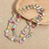 Simple And Versatile Super Long Necklace, Clothes Pendant, Shell Crystal Color Multi-Layer Sweater Chain With Accessories, Fashionable Women
