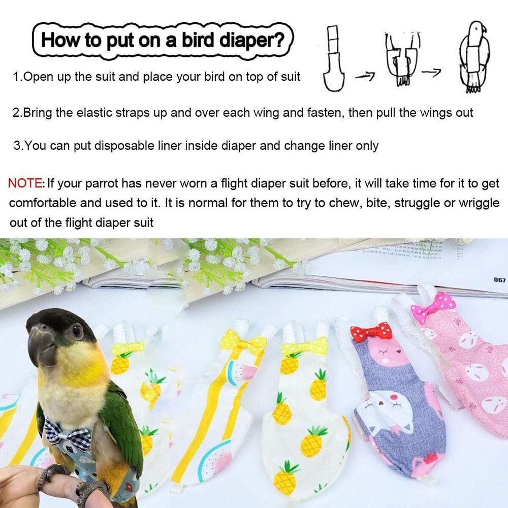 Washable Bird Diaper Waterproof Diaper Flight Suit Accessories Parrot Nappy