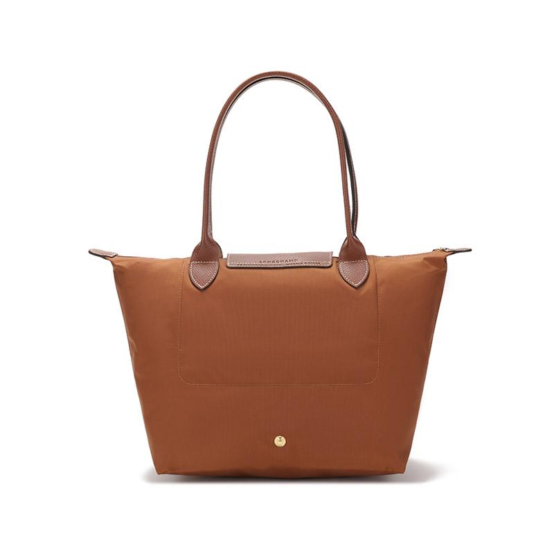 Longchamp Le Pliage 28 Classic Torba z płótna i skóry z długimi rączkami Damskie torby tote Brandy 2605089504