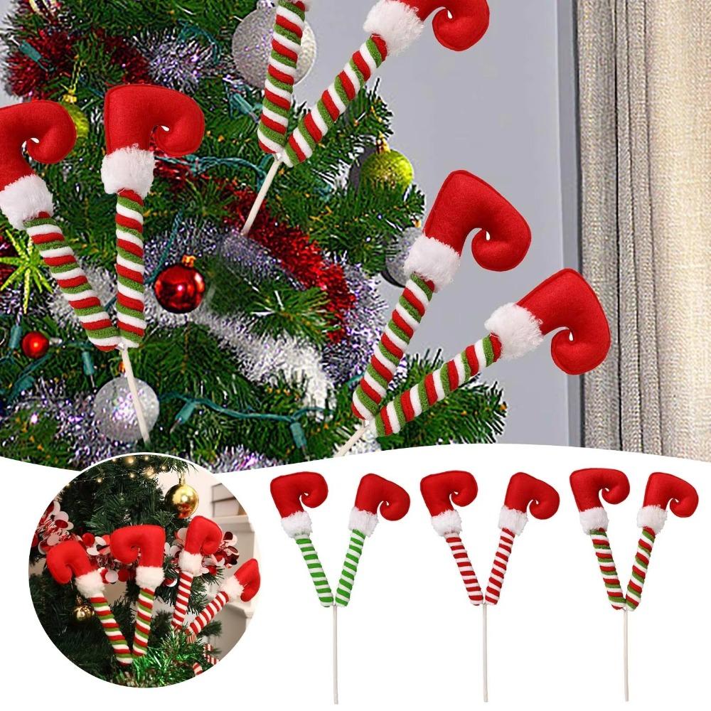 Plush Stuffed Christmas Ornaments Multi Scene DIY Accessories Christmas Tree Ornament with Fixed Wire Light Weight