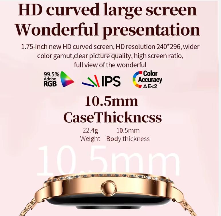 Xiaomi New For HUAWEI FIT3 Smart Watch Women 1.75" HD Display Heart Rate Sport Fitness IP68 Waterproof BT Call Smartwatch For Lady Gift