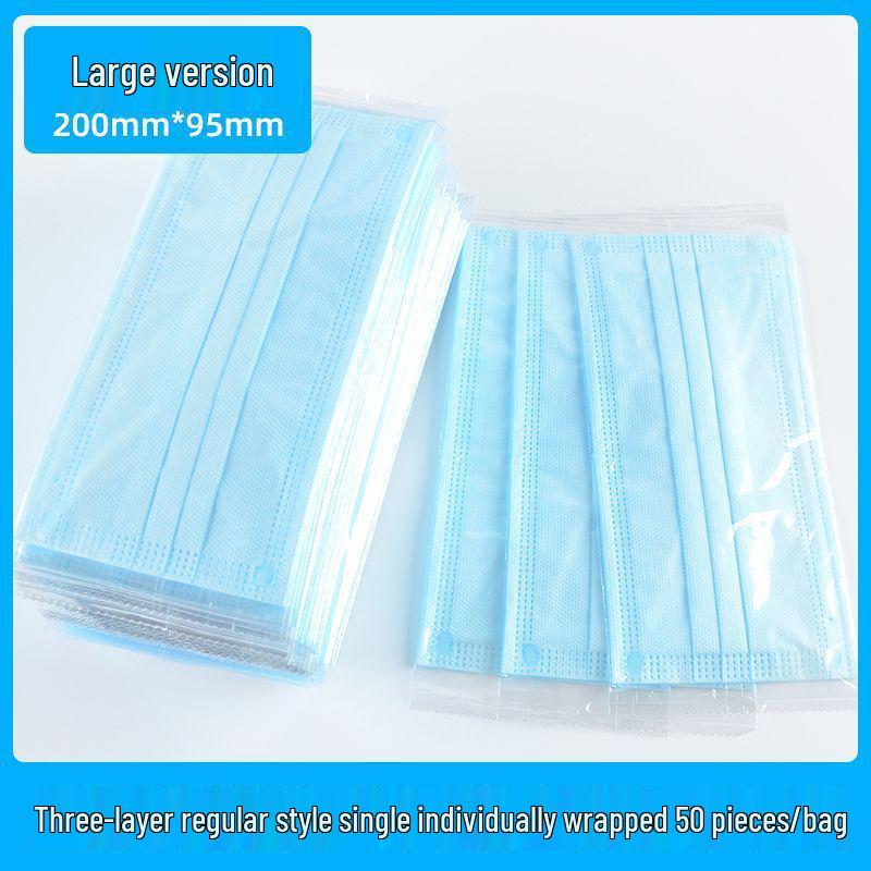 Ultra-dünne atmungsaktive Einwegmasken: Ein- oder dreilagig, Unisex, Einzeln verpackt, Erhältlich in Weiß oder Schwarz