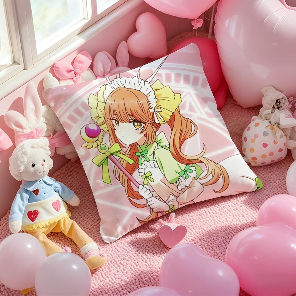 My Dress Up Darling Anime Cushion Cover Pattern Printed Pillowcase for Living Room Sofa Cushion Cover & Bedroom Decor