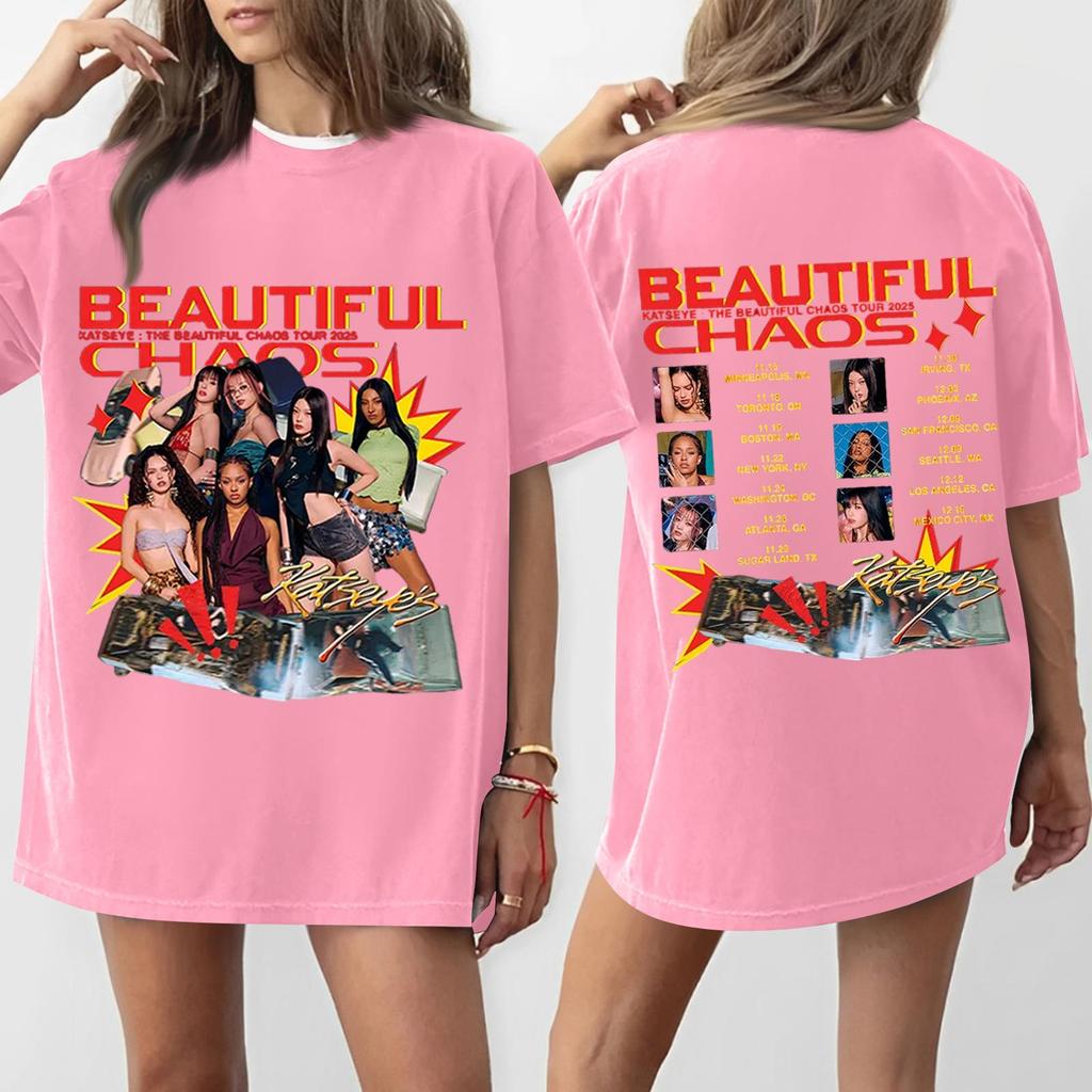 Women's Casual Fashion Round Neck Printed Short Sleeve T-Shirt Top