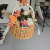 1pc Wicker Vine Basket with Handle,Petal Basket Candy Storage Basket,Wedding Flower Child Basket Set,Vine Box Home Decor