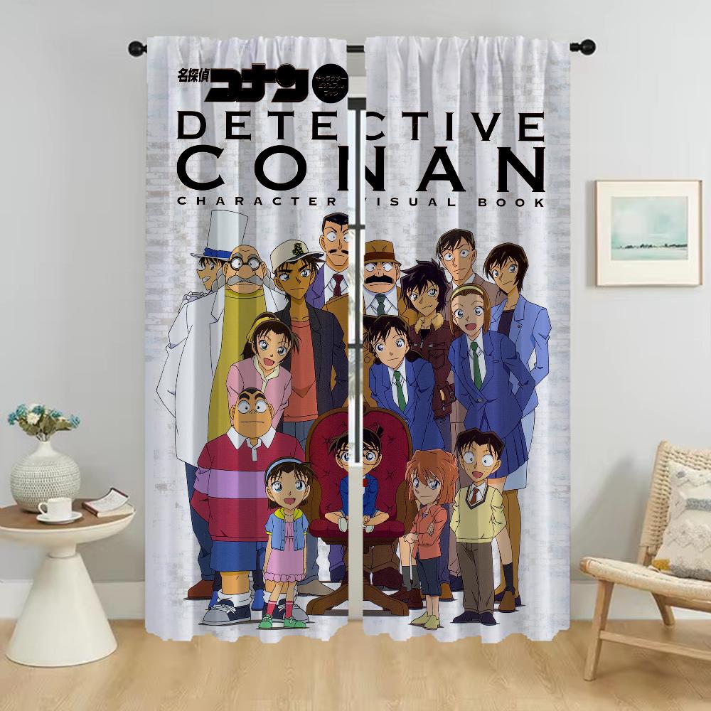 Conanes Moderna Vardagsrumsgardiner för Kamera Mörkläggningsgardin Kök Gardiner 2 Delar Avskärmningsskärmar Halloween Dekoration