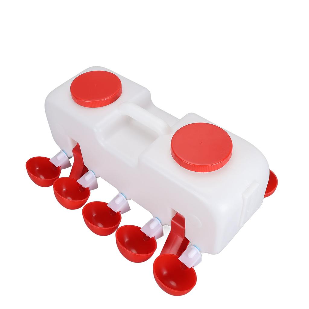 Hühnertränke 10L Großes Fassungsvermögen Top-Befüllung Geflügel-Wasserautomat mit 10 Wassernäpfen für Ente Gans