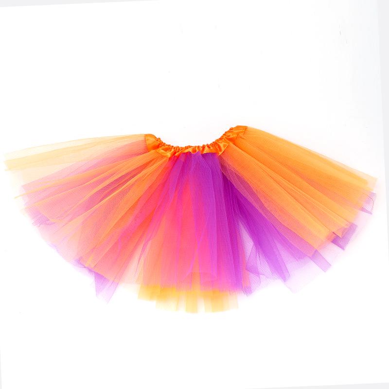 Children's Rainbow Tutu Skirt - European & American Style Ballet Mesh Skirt