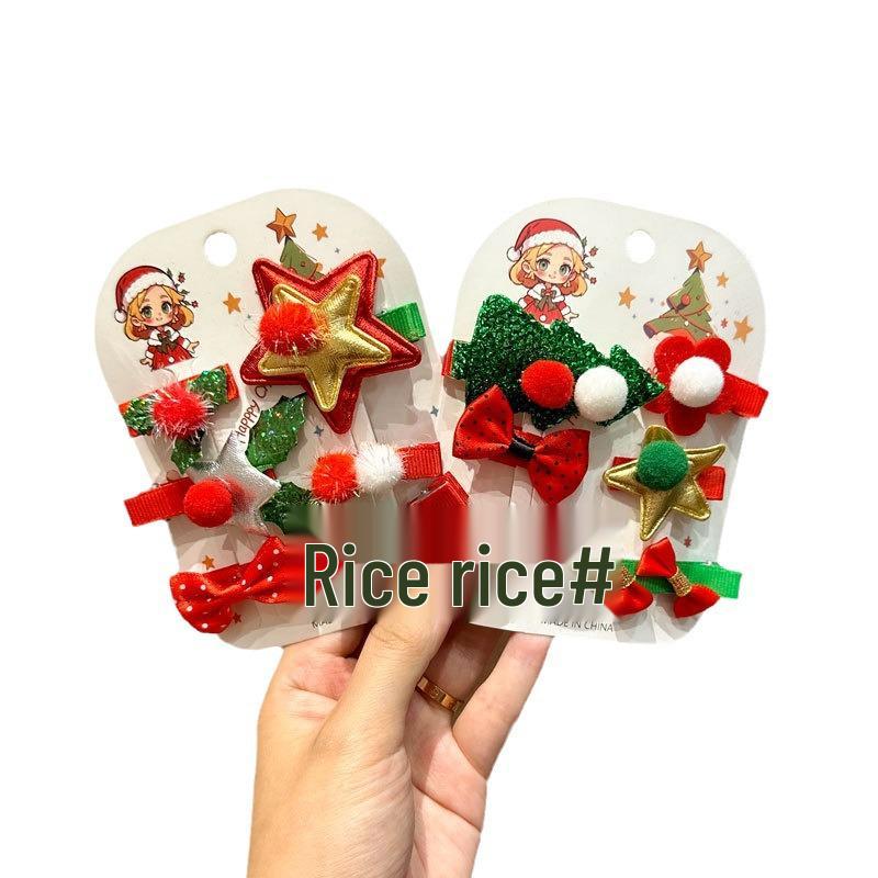 2024 Christmas Hair Clips for Girls - Festive Bow & Side Accessories for Kids