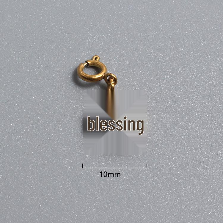 Fortune-Attracting Titanium Steel 18K Gold Pendant for DIY Braided Bracelets and Necklaces No Clasp