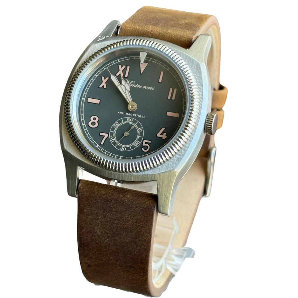 Majetek Big Turtle California Dial Military Watch with Crazy Horse Leather Strap M.R.M.W. Men's