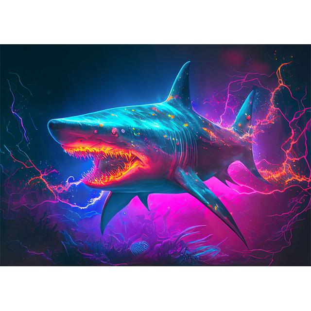 Abstraktes Neon Tier Pink Lila Drucke Poster Leinwand Malerei HD Modernes Wandkunst Bild für Spielzimmer Schlafzimmer Heimdekoration