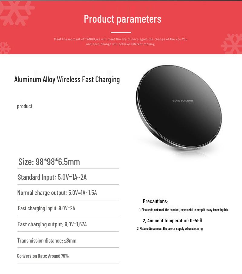15W runder Qi-Wireless-Charger für Apple & Samsung Handys