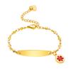 Bracciale ID di Allerta Medica Smaltato Personalizzato Acciaio Inossidabile Maglia Rolo Braccialetto Sottile per Donne Regolabile 7.6"