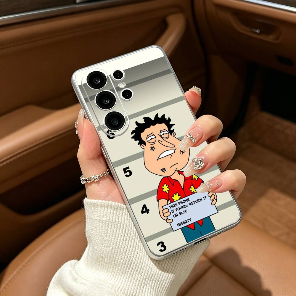 Family Cute G-Guys Phone Case For Samsung S25,S24,S21,S22,S23,S30,Ultra,S20,Plus,Fe,Lite Transparent Cover