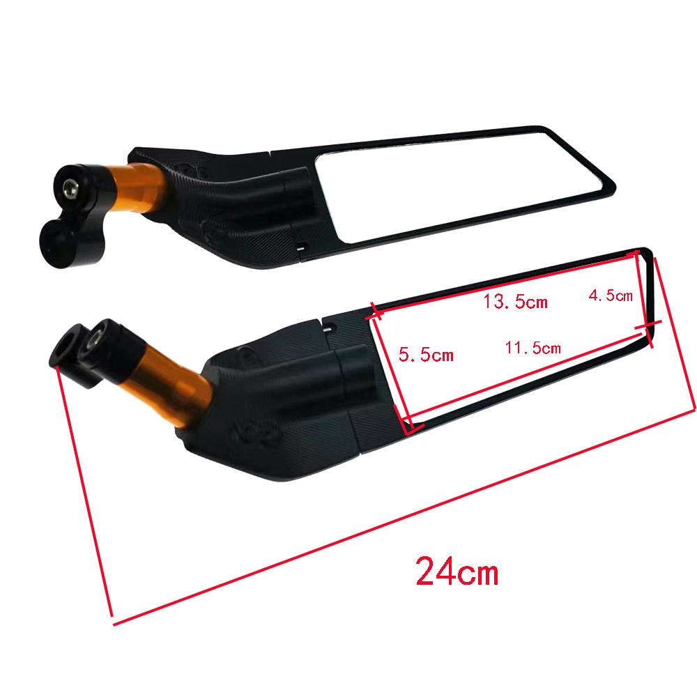 Motorrad Rückspiegel Verstellbare Drehende Seitenspiegel Universelle Passform für Honda CB125R CB150R CB250R CB300R CB250X CB