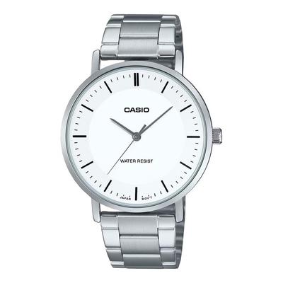 Quartz Men's Watch MTP-VT04D-7E White Metal Band