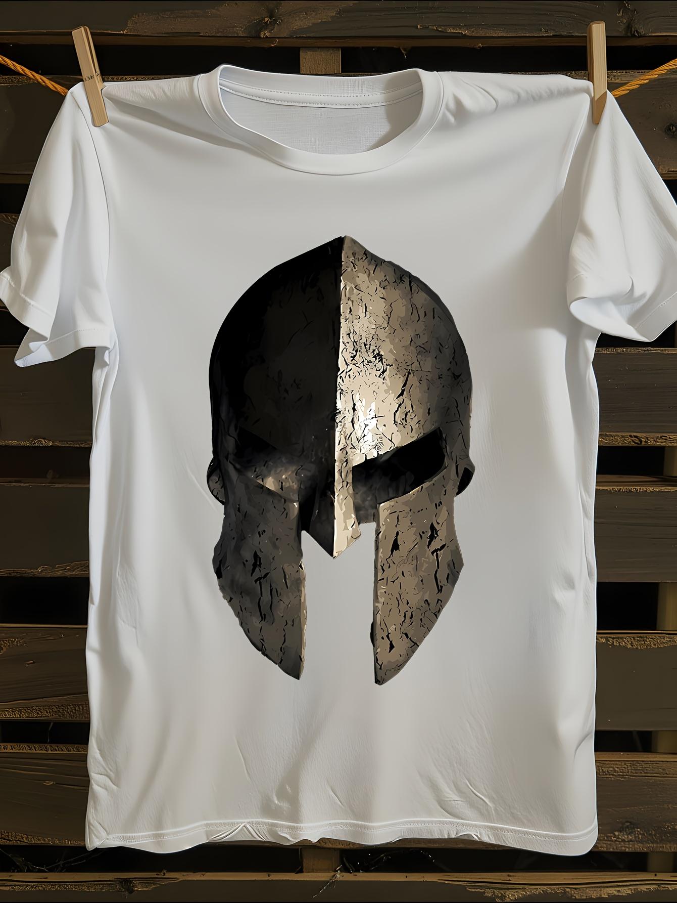 Spartan Helmet Print T-Shirt S
