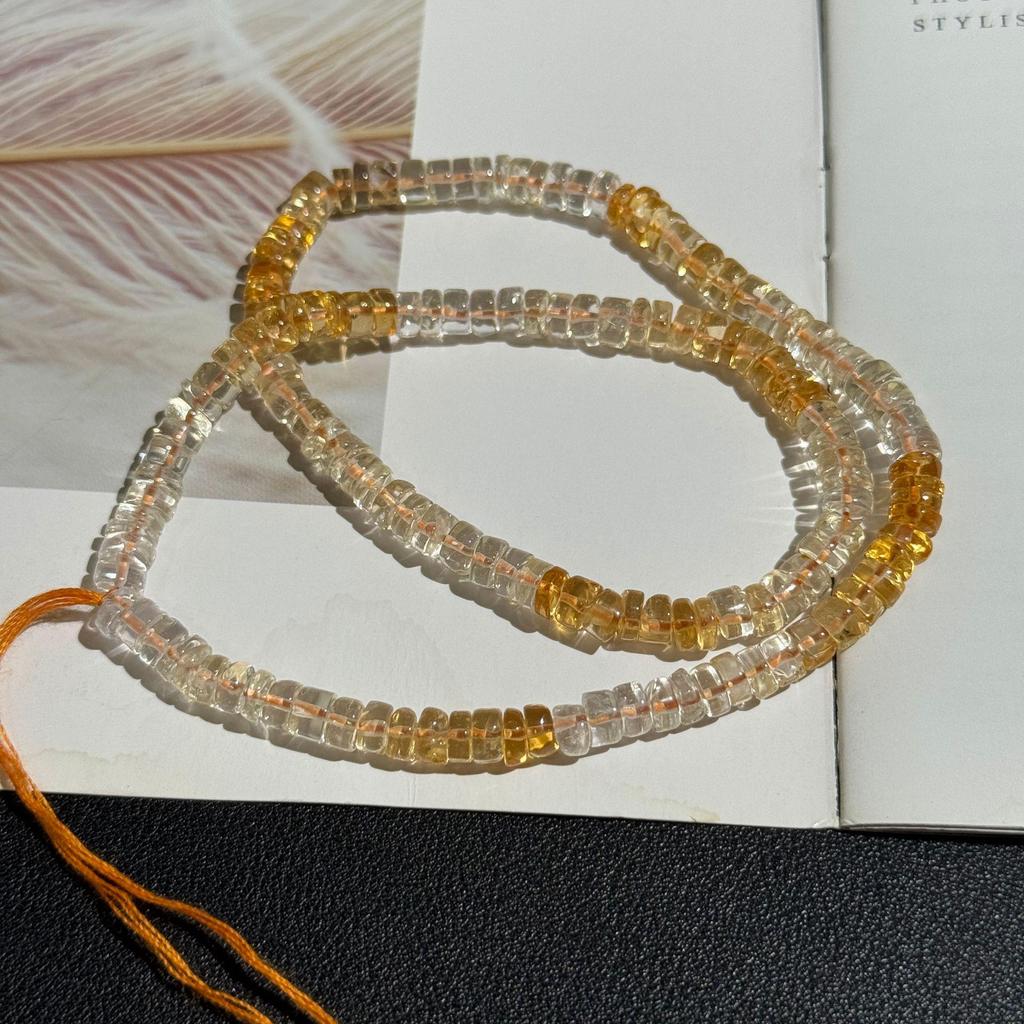 Perles Espacement Libres Irrégulières Dégradé Citrine Naturelle pour Collier DIY