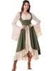 Renaissance Piraten Damenkleid mit Patchwork im Vintage-Stil für Kunstfestivals