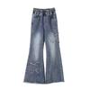 Kız Çocuk Geniş Paça Kot Bol Pantolon İlkbahar Sonbahar Genç Günlük Pantolon Çocuk Modası Düz Denim Uzun Pantolon Çocuk Giyim