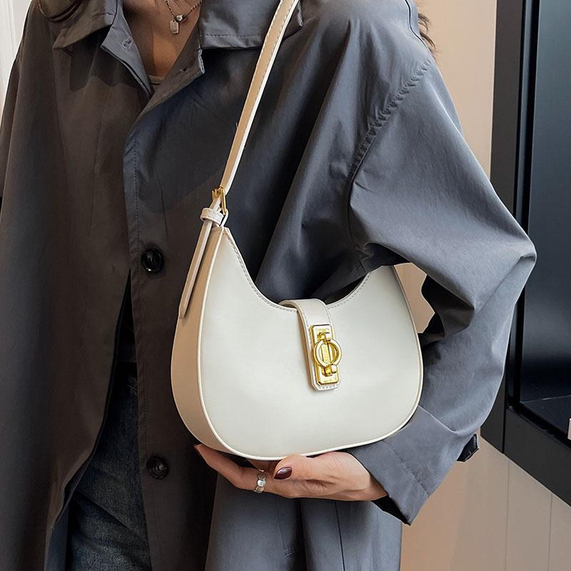 Simple Textured Women One Shoulder Bag Spring New PU Leather Soft Crossbody Bags Lady Casual Versatile Small Handbags