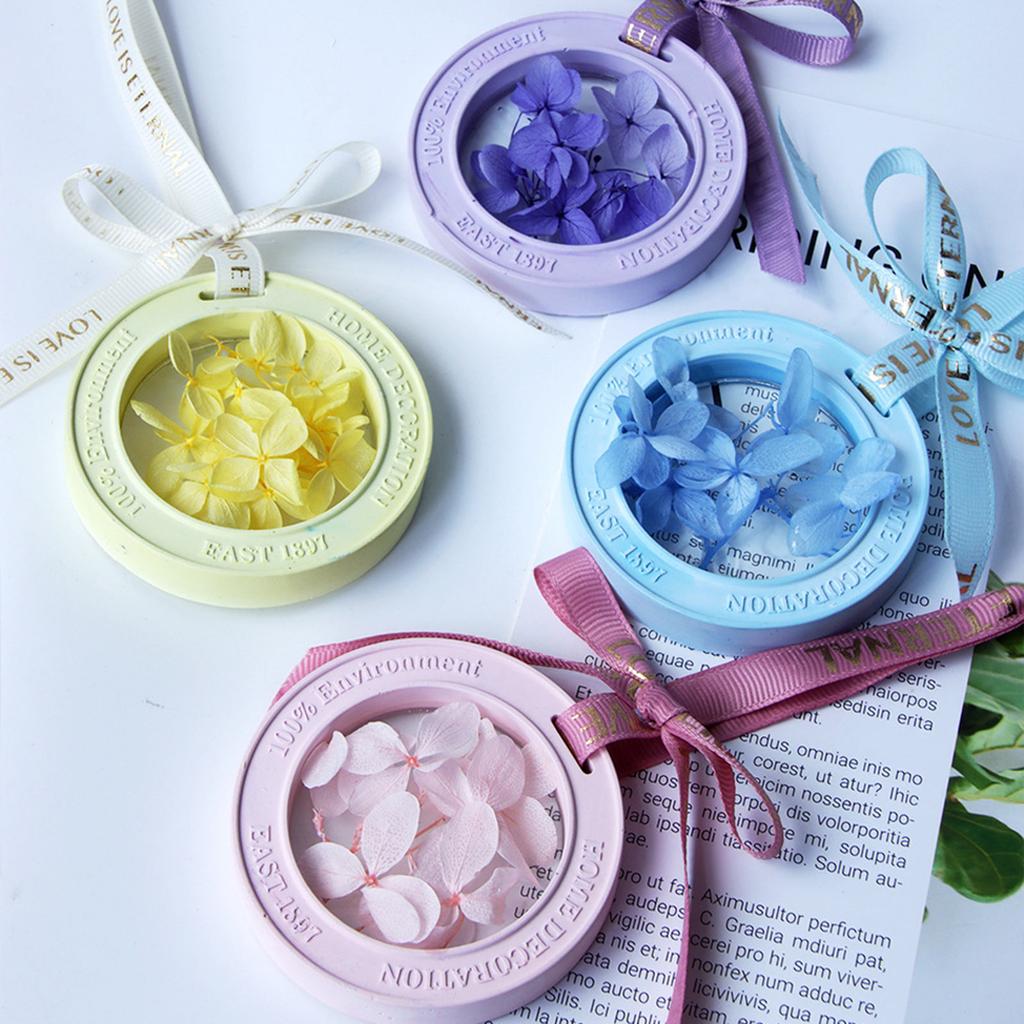 Crystal Epoxy Resin Mold with Hole Round/Oval-shaped Ornament Silicone Mould DIY