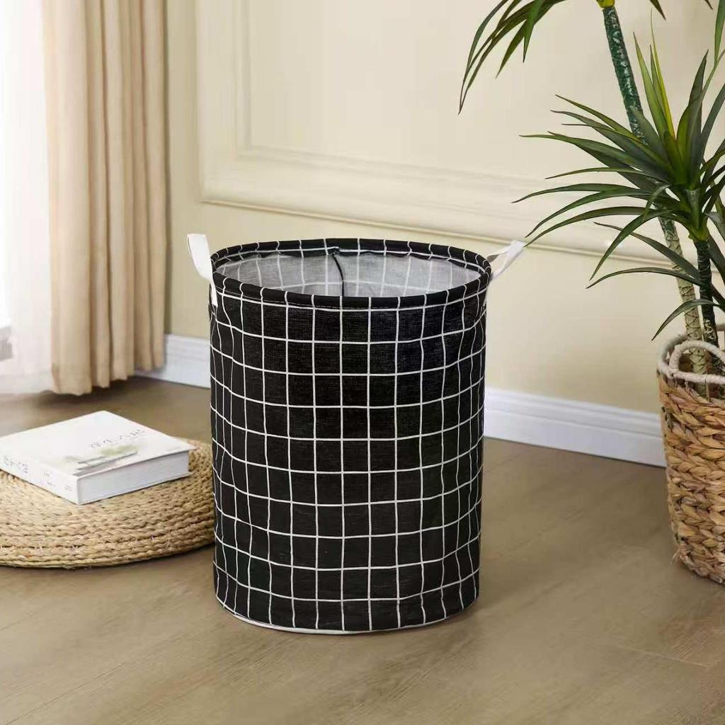 Houndstooth Foldable Laundry Hamper - Thickened Storage for Dorms, Toys, and Bathroom.