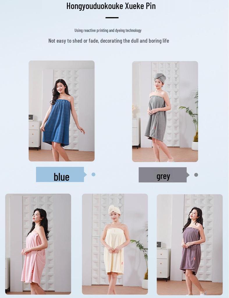 Merbau Dámský bezramínkový rychleschnoucí župan: Absorpční, Ideální pro salony, Froté župan bez bavlny.