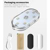 SEAMETAL Mini Car Touch Light for Floor Trunk Hood Ceiling USB Rechargeable Magnetic Ambient Lamp Auto Interior Reading Light