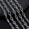 2M Stainless Steel Embossed Radial Grain Link Chain Metal Beads Steel Color Chains Jewelry Making DIY Bracelet Necklace Material