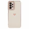 Pour Samsung Galaxy A13 4G Coque TPU 6D Électroplaqué Cœur d'Amour Anti-Chute Housse de Téléphone