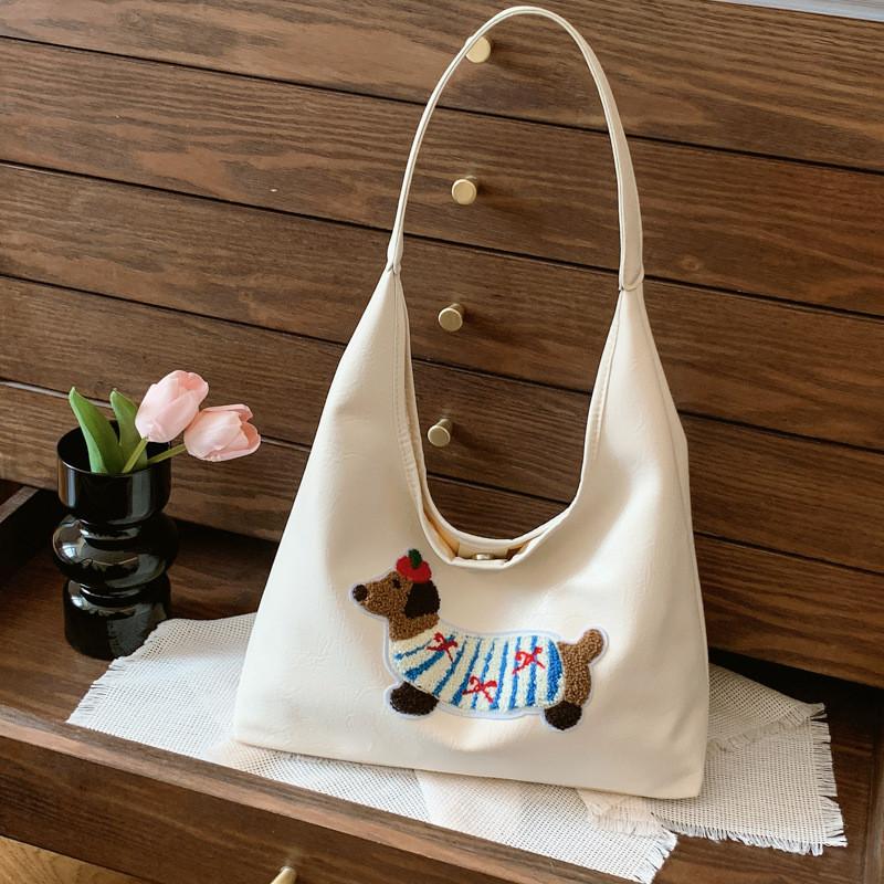 Stylish And Cute Tote Bag For Women In Black Brown Blue And Cream Colors Ideal For Daily Use