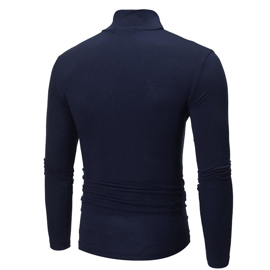 Men's High Neck Slim Fit Long Sleeve T-Shirt for Autumn/Winter (2021)