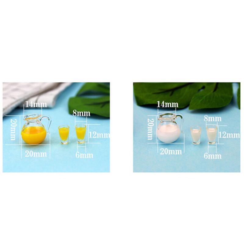 [JN] 1/12 Dollhouse Toys Miniature Juice/milk Jug for Miniature Kitchen Accessory