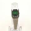 Used Working good condition CITIZEN Ladies Hand-winding Cut Glass Bracelet Watch Accessory Watch Green Dial 709
