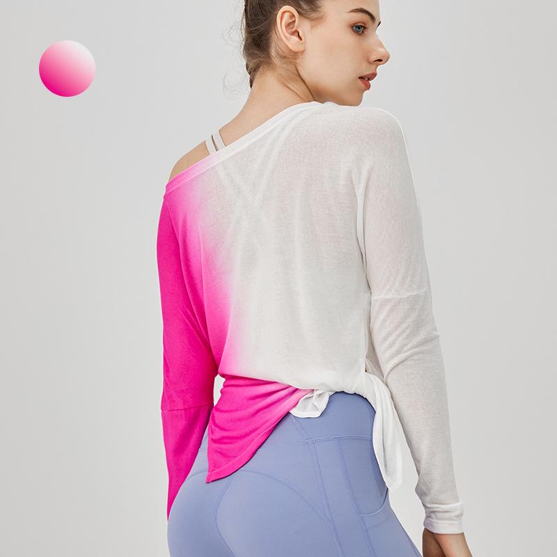 

Женский топ с длинным рукавом для йоги с принтом тай-дай Small