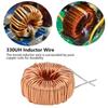 20PCS 5026 Toroid Inductor 330UH Magnetic Inductor Practical Inductor Wire  Power Conversion