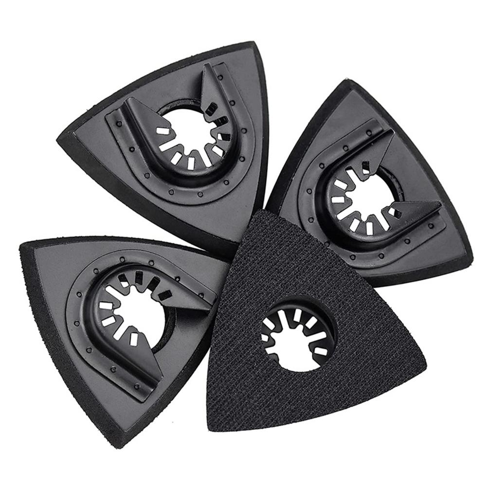 4pcs Triangular Sanding Pads 80mm Hook And Loop Grinding Triangle Oscillating Sandpaper Multi-Tool Blade Oscillating Tool Acces