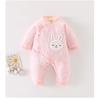 Thickened Winter Baby Bodysuit: Warm Padded Long Sleeve Romper for Newborns