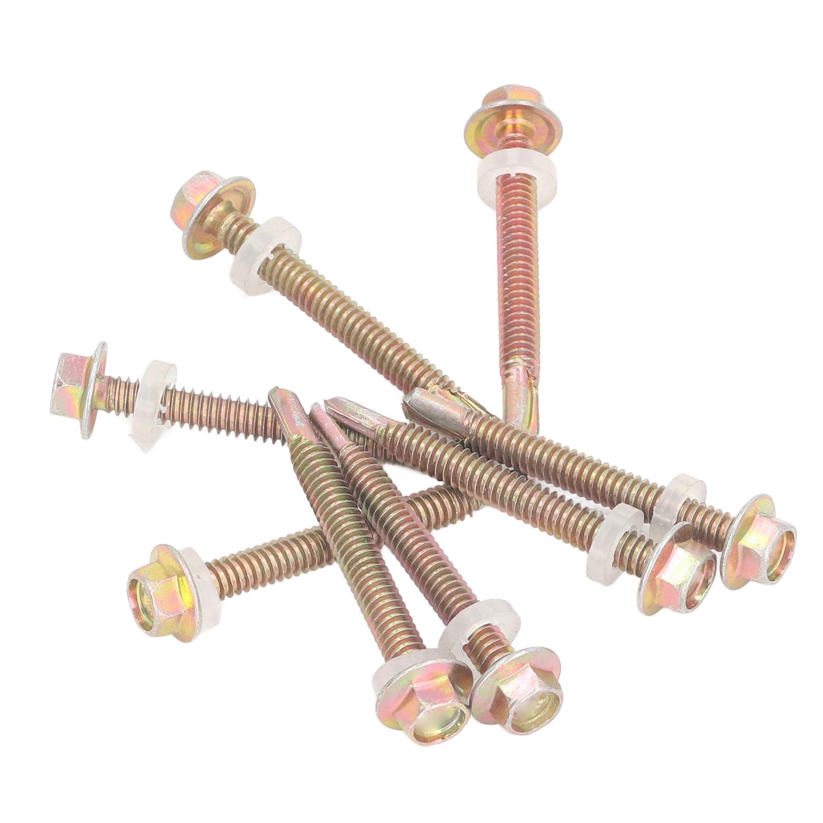 

200PCS 5.5x50mm Hex Head Screws Color Galvanized Carbon Steel Self Drilling Screw for Home and Construction