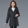 Women's Hooded Diamond-Quilted Winter Jacket 2024 - Solid Color, Warm Cotton, Long-Sleeved.