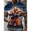 Retro and Quirky Series 3D Digital Printed Men's Casual and Fashionable Round Neck Short Sleeved T-shirt